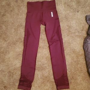 Purple gym shark leggings. Extra Small